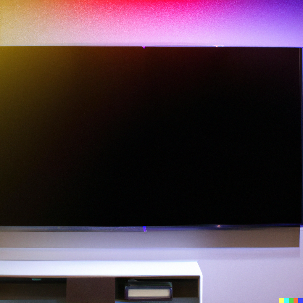 multi colored led backlit flatscreen tv