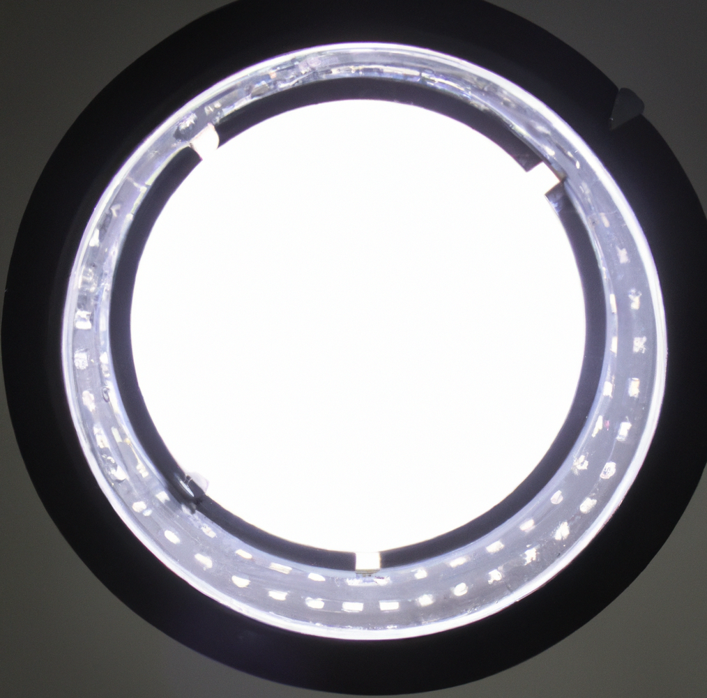round light with led around the outside