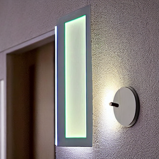 flat mirror with led light