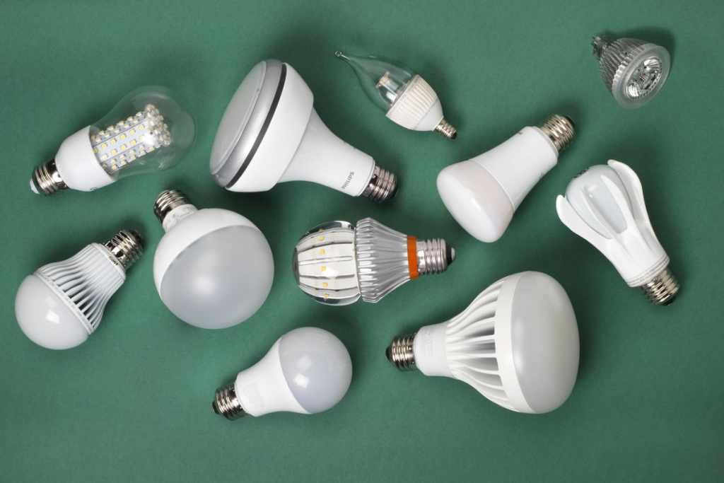 Different kinds of lightbulbs