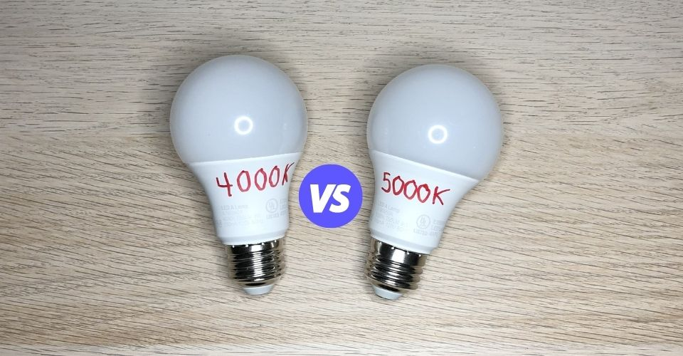 4000k vs 5000k LED light bulbs