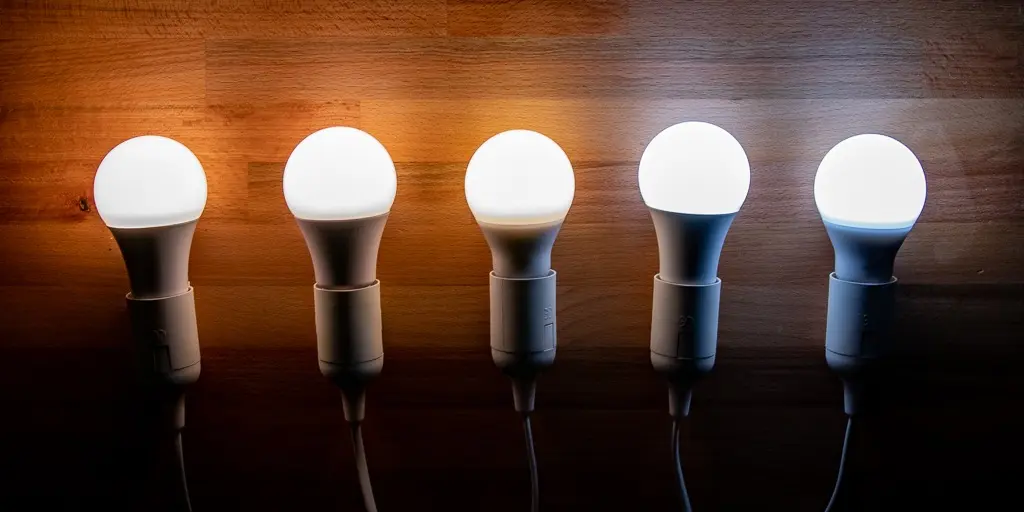 led bulbs lit up