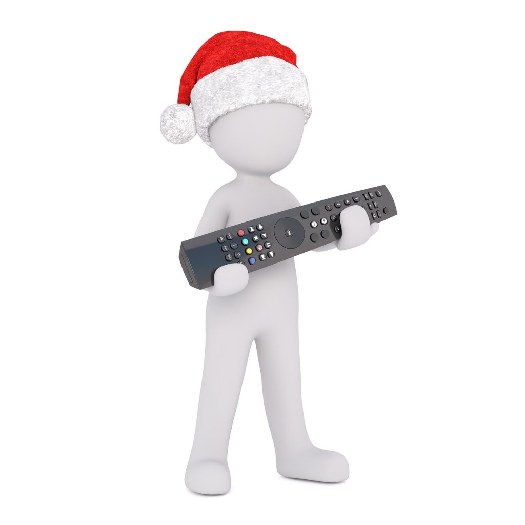 3d model holding a remote control
