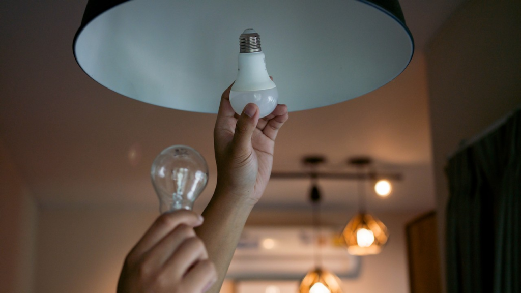 Changing into LED light bulb