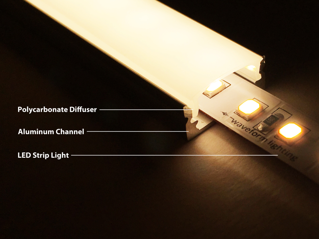 Polycarbonate LED strip light Diffuser